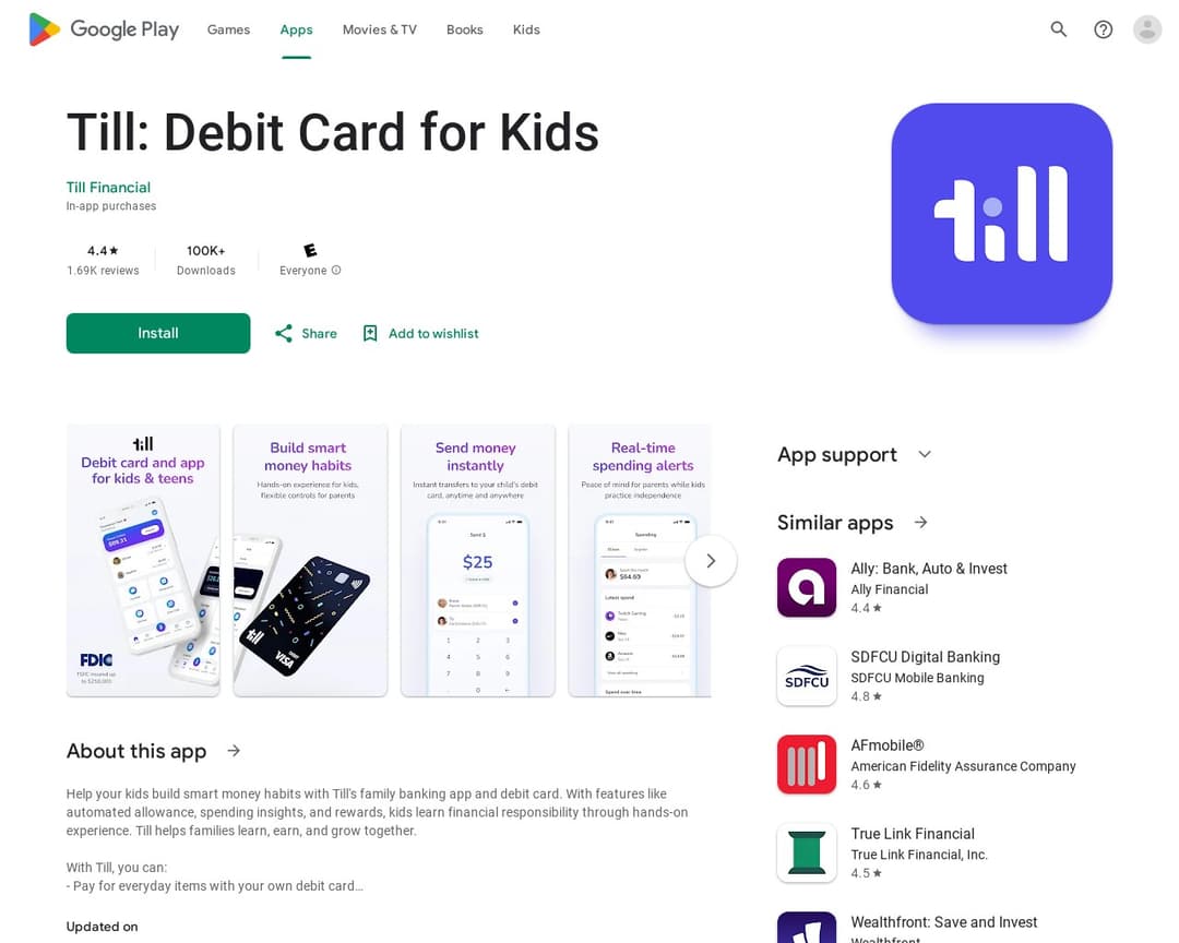 Till: Debit Card for Kids