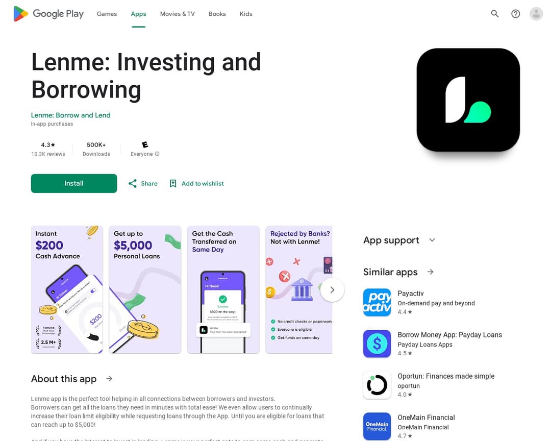 Lenme: Investing and Borrowing