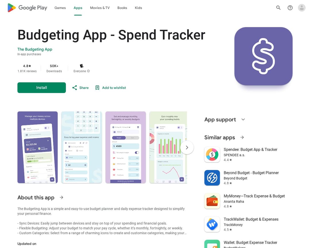 Budgeting App - Spend Tracker