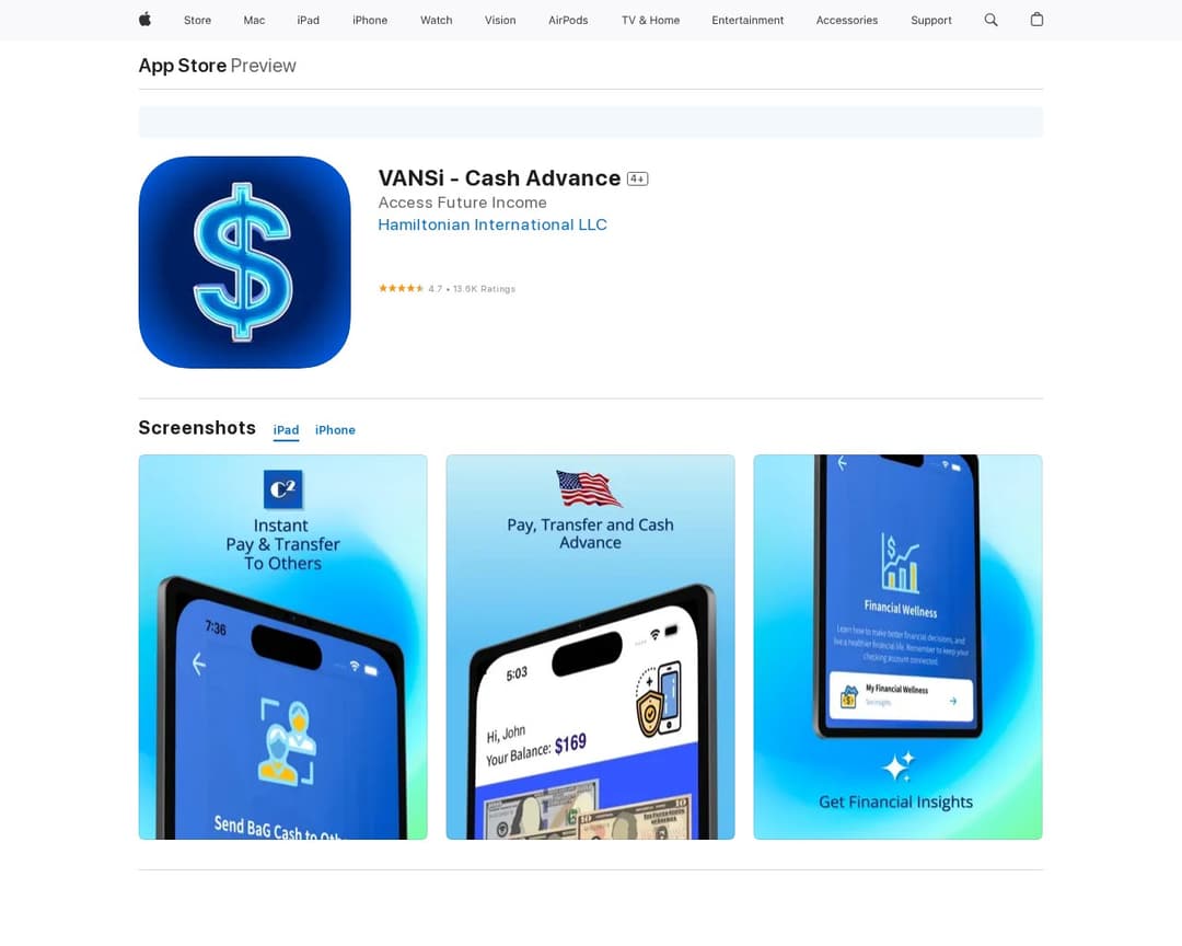 VANSi - Cash Advance