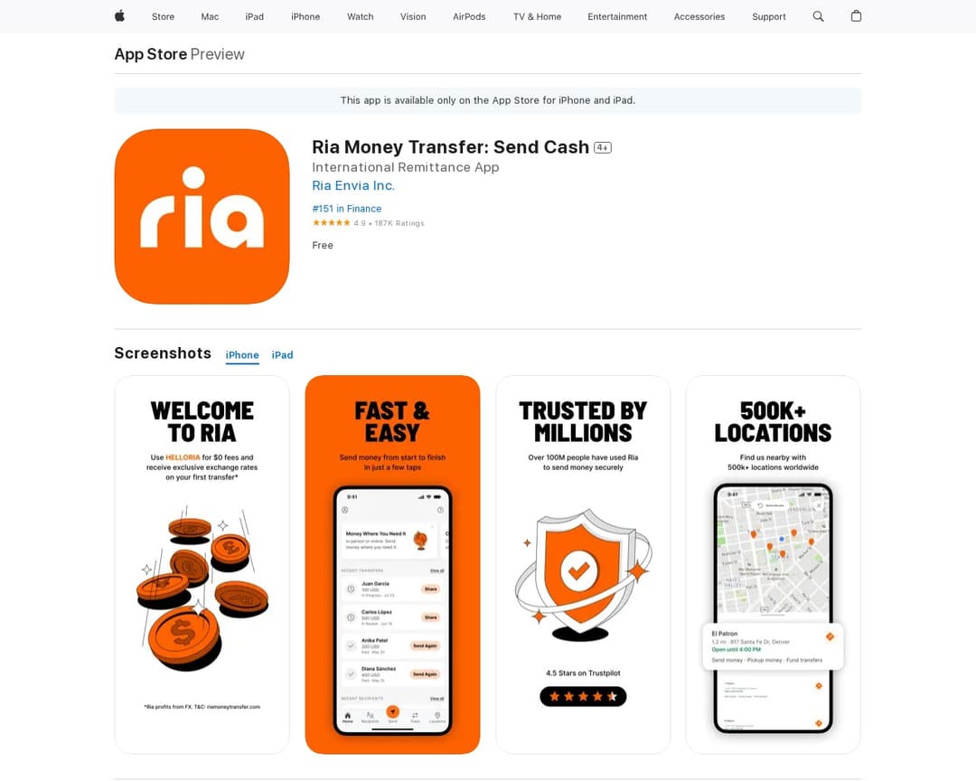 Ria Money Transfer
