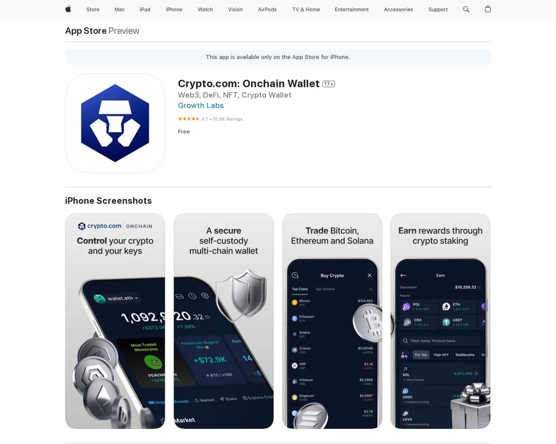 Crypto.com: Onchain Wallet