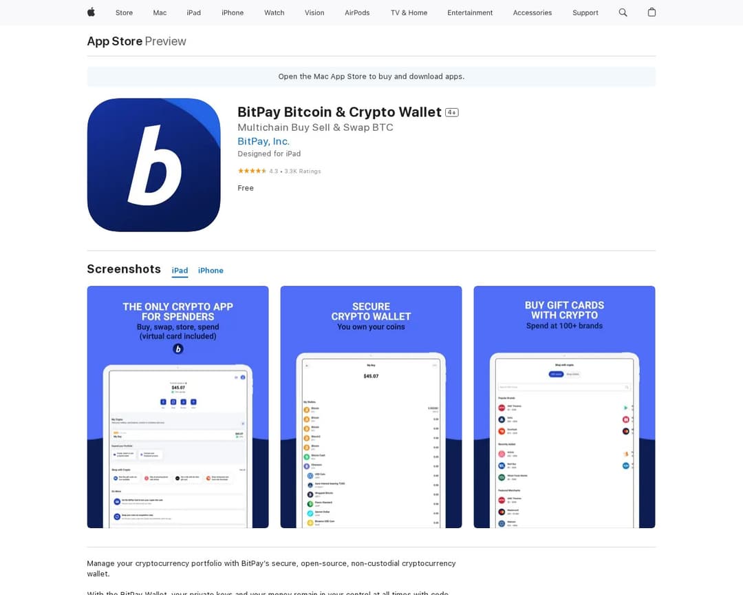 BitPay Bitcoin & Crypto Wallet
