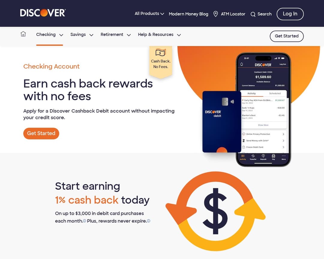 Discover Cashback Debit