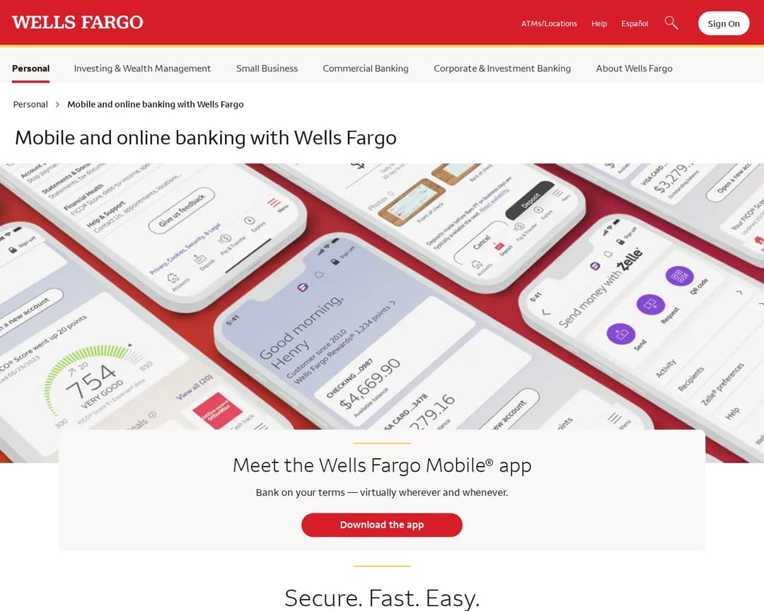 Wells Fargo Mobile & Online Banking