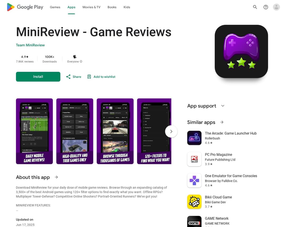 MiniReview - Game Reviews