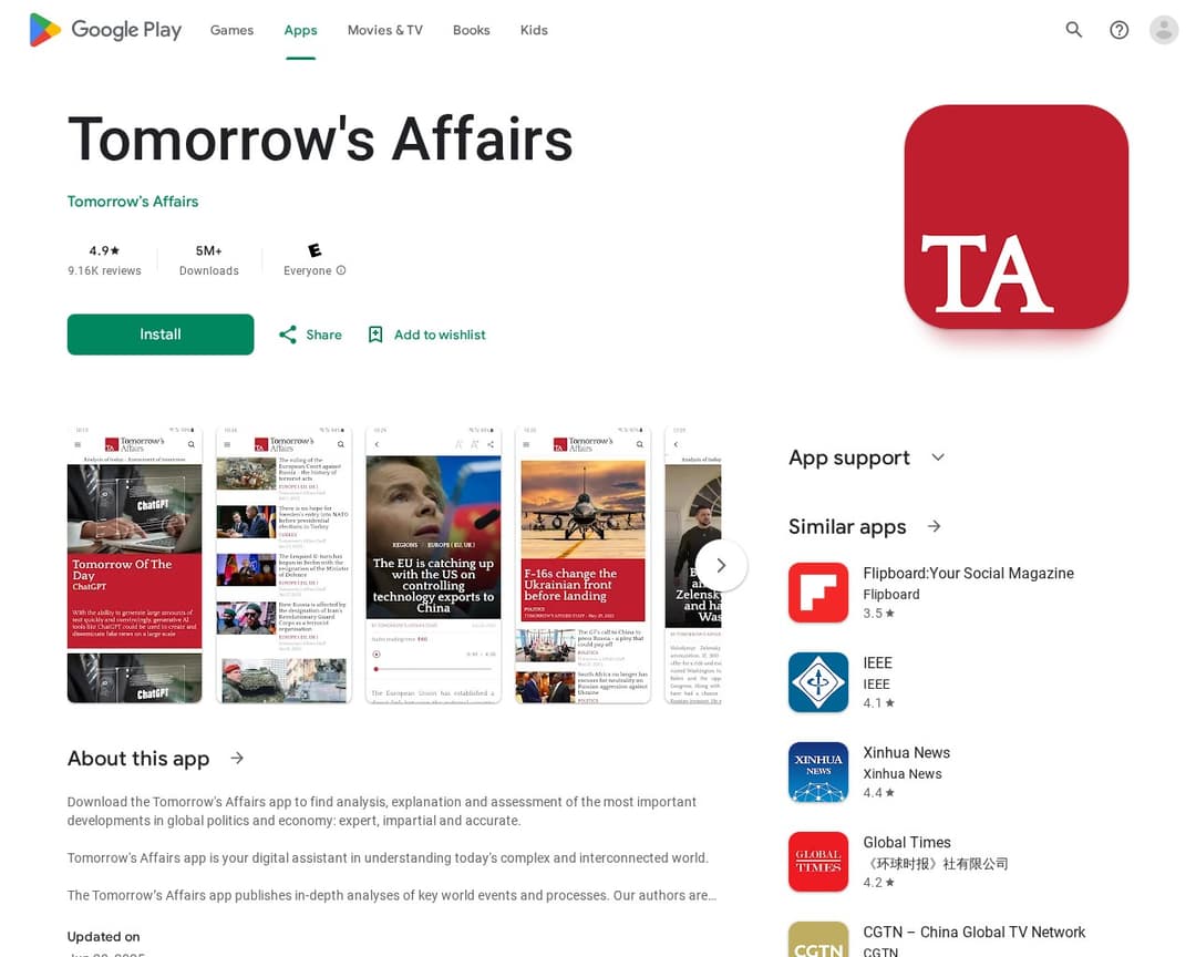 Tomorrow's Affairs