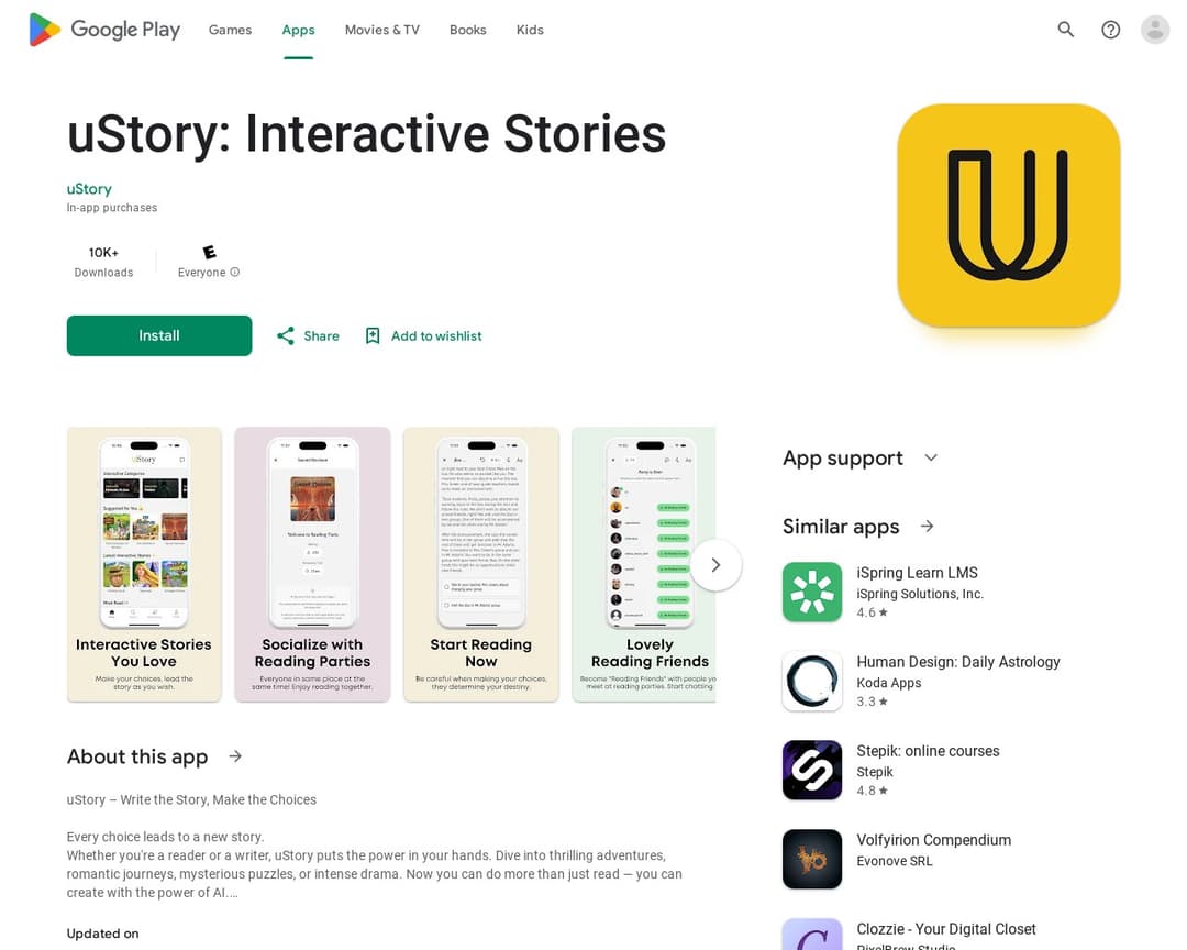 uStory: Interactive Stories