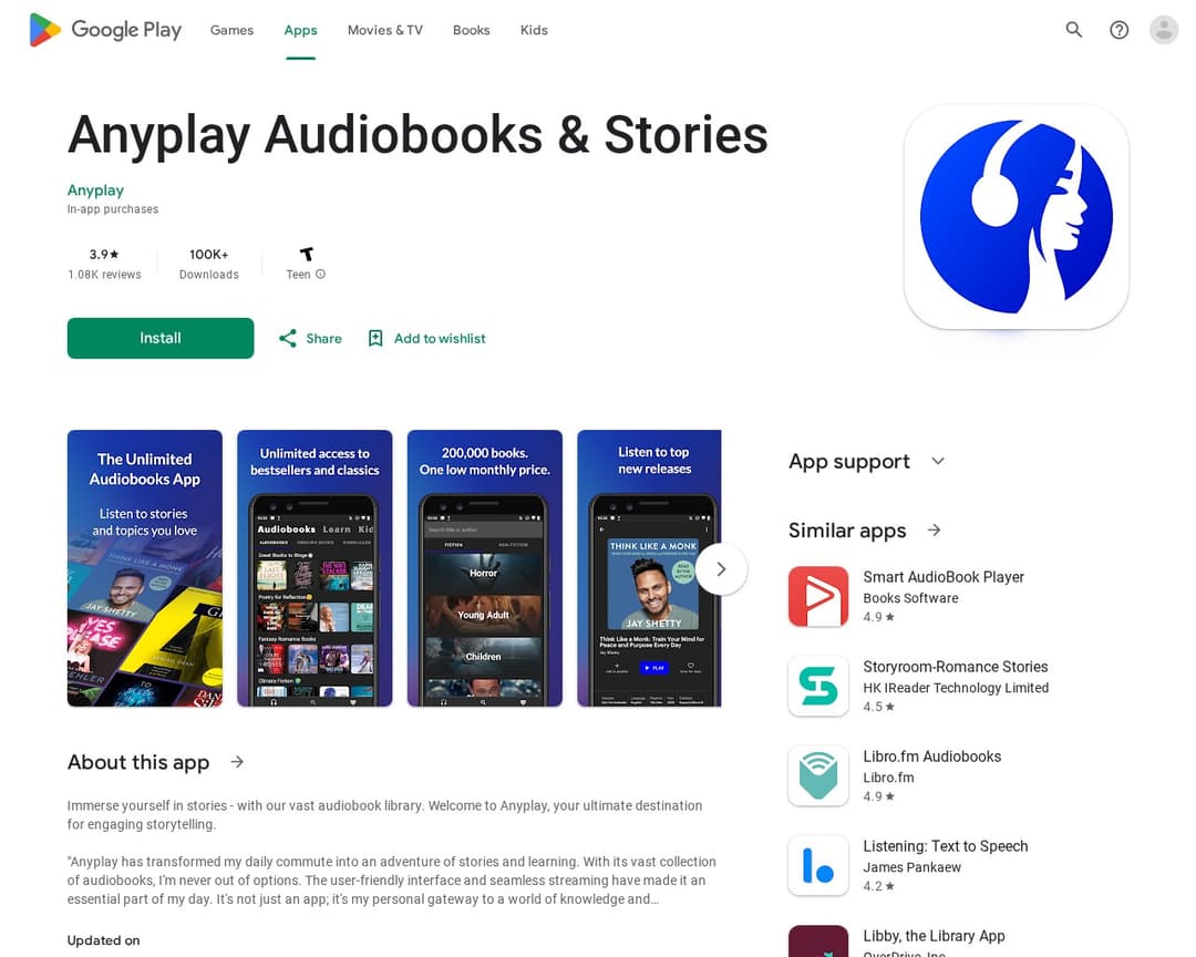 Anyplay Audiobooks & Stories