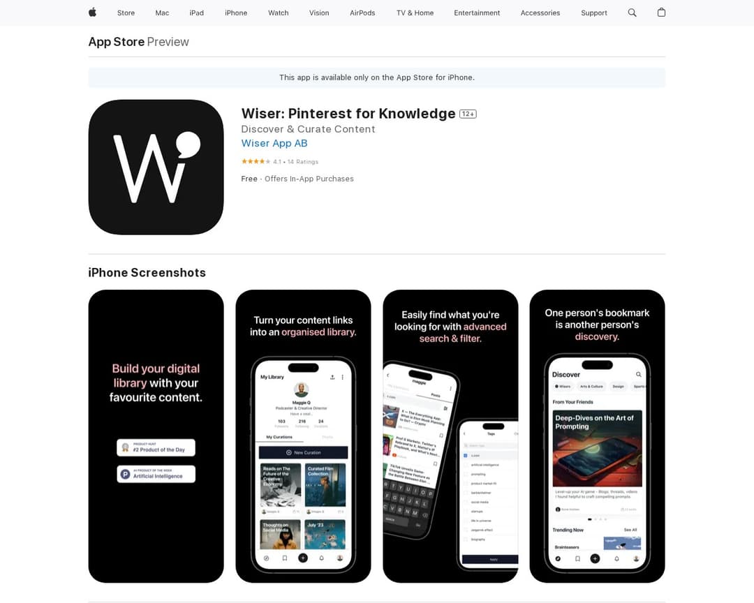 Wiser: Pinterest for Knowledge