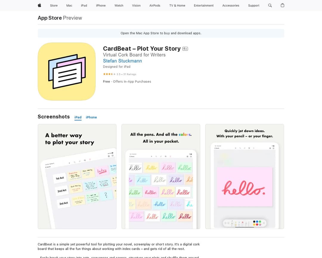 CardBeat – Plot Your Story