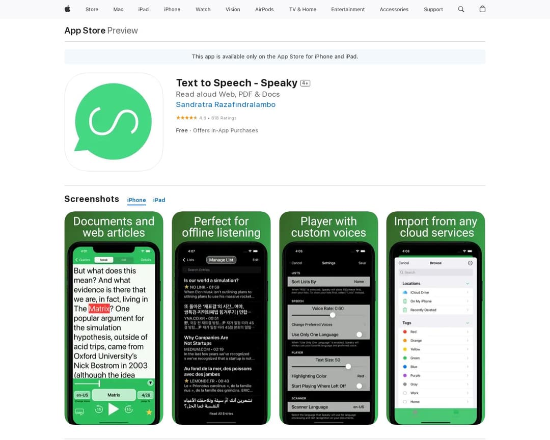 Text to Speech - Speaky