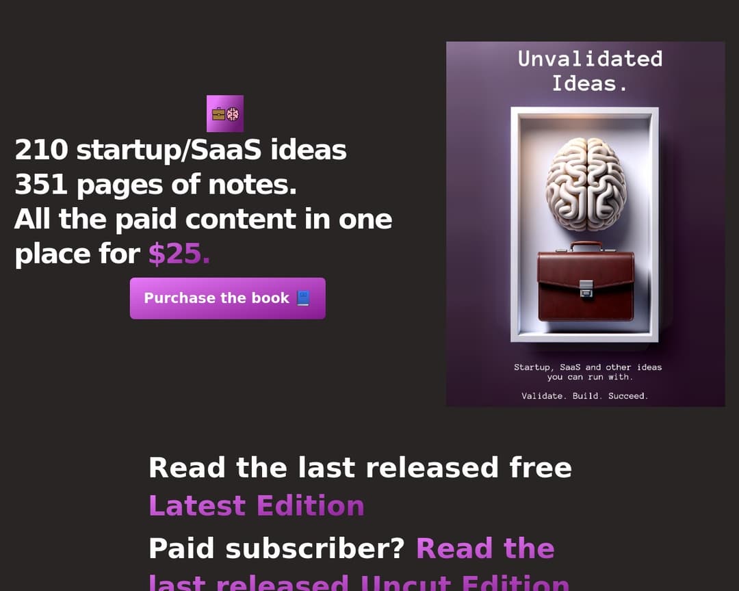 Unvalidated Ideas