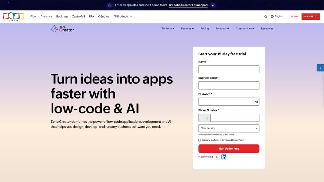 Zoho Creator