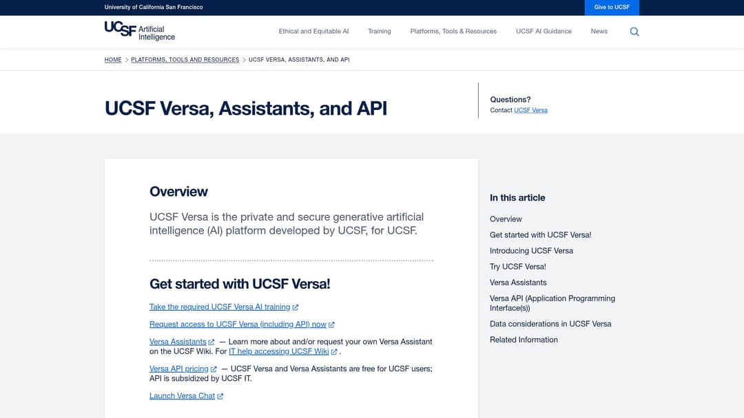 UCSF Versa