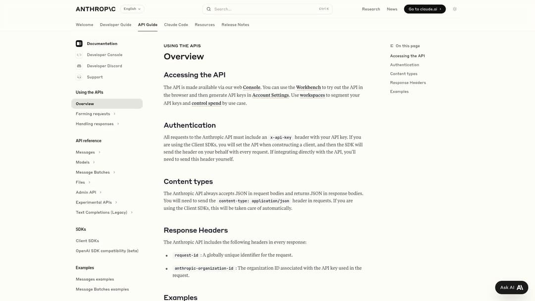 Anthropic's Claude API