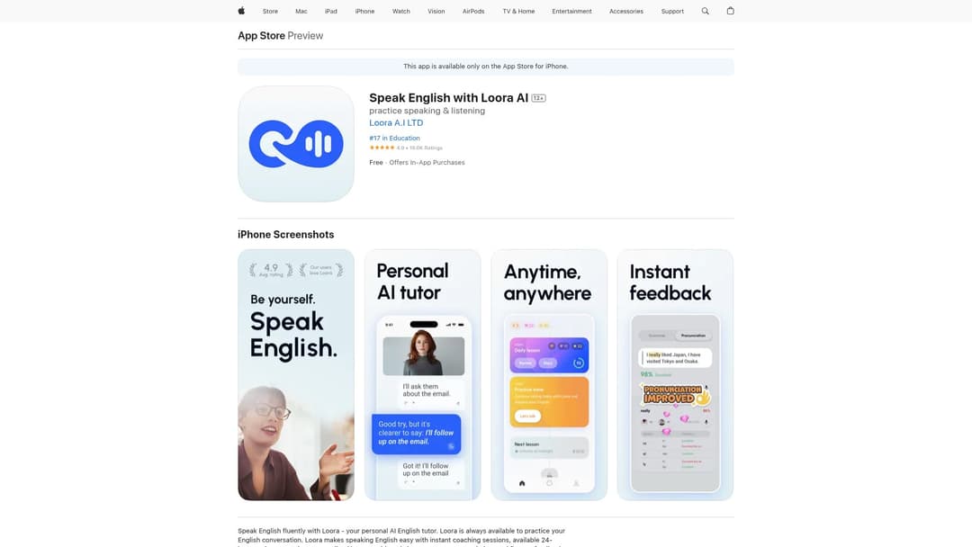 Speak English with Loora AI