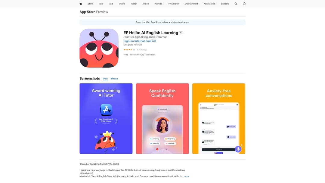 EF Hello: AI English Learning