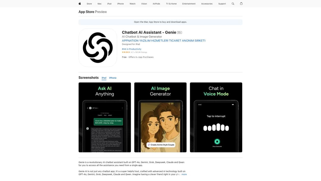 Chatbot AI Assistant - Genie