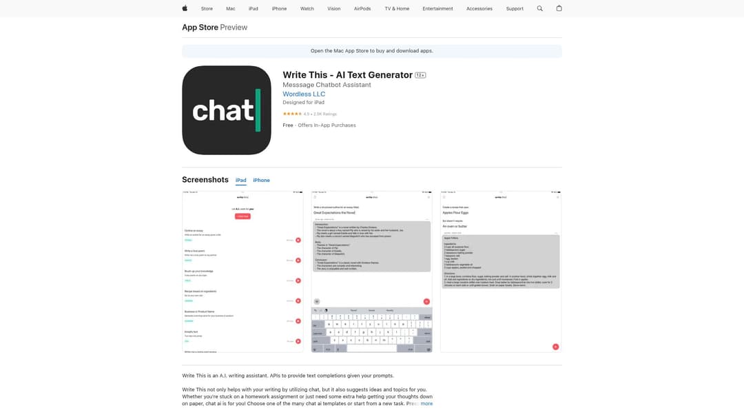 Write This - AI Text Generator