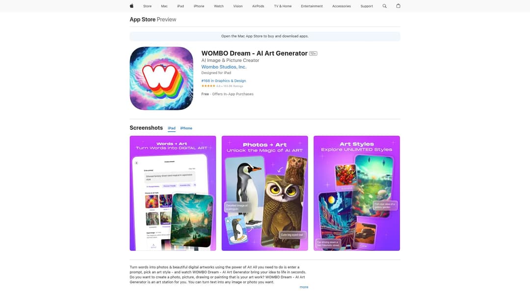 WOMBO Dream - AI Art Generator