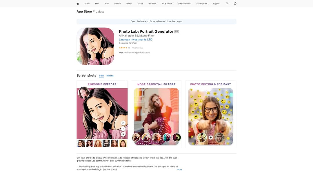 Photo Lab: Portrait Generator