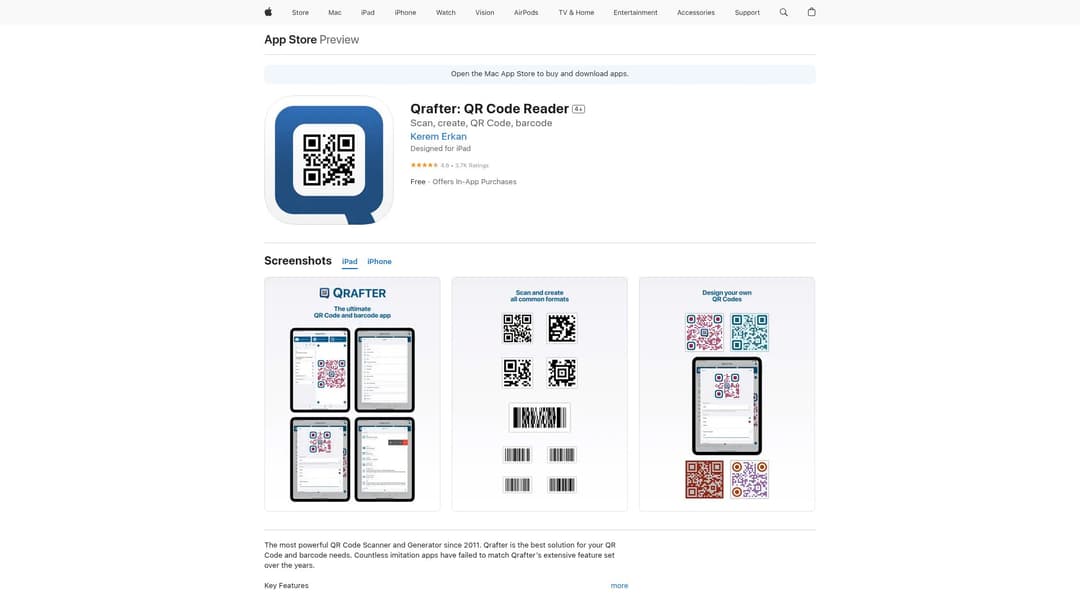 Qrafter: QR Code Reader