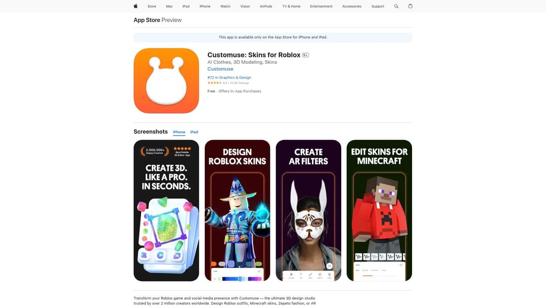 Customuse: Skins for Roblox