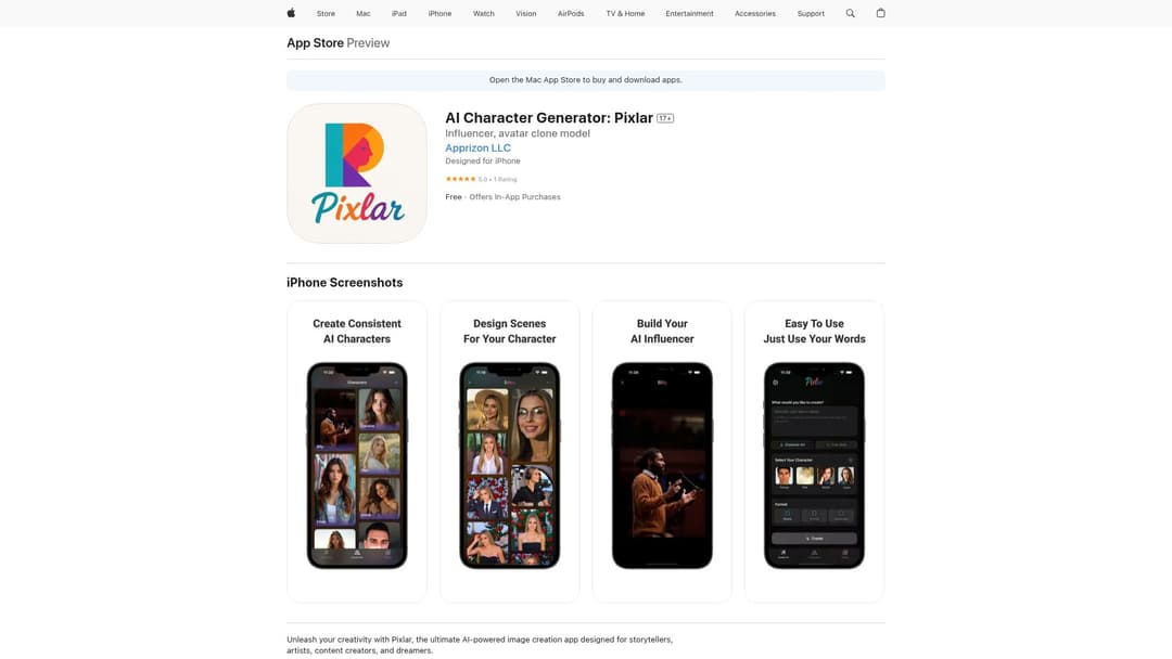 AI Character Generator: Pixlar