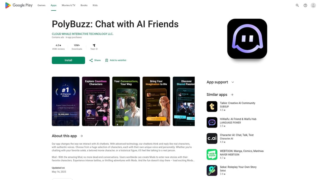PolyBuzz: Chat with AI Friends