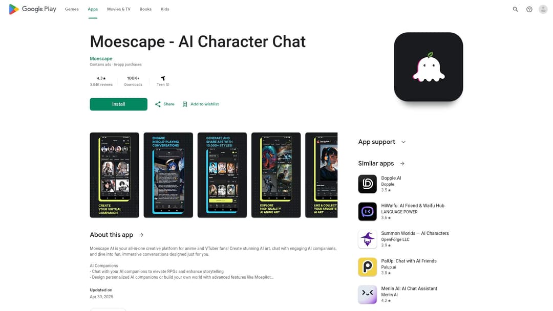 Moescape - AI Character Chat