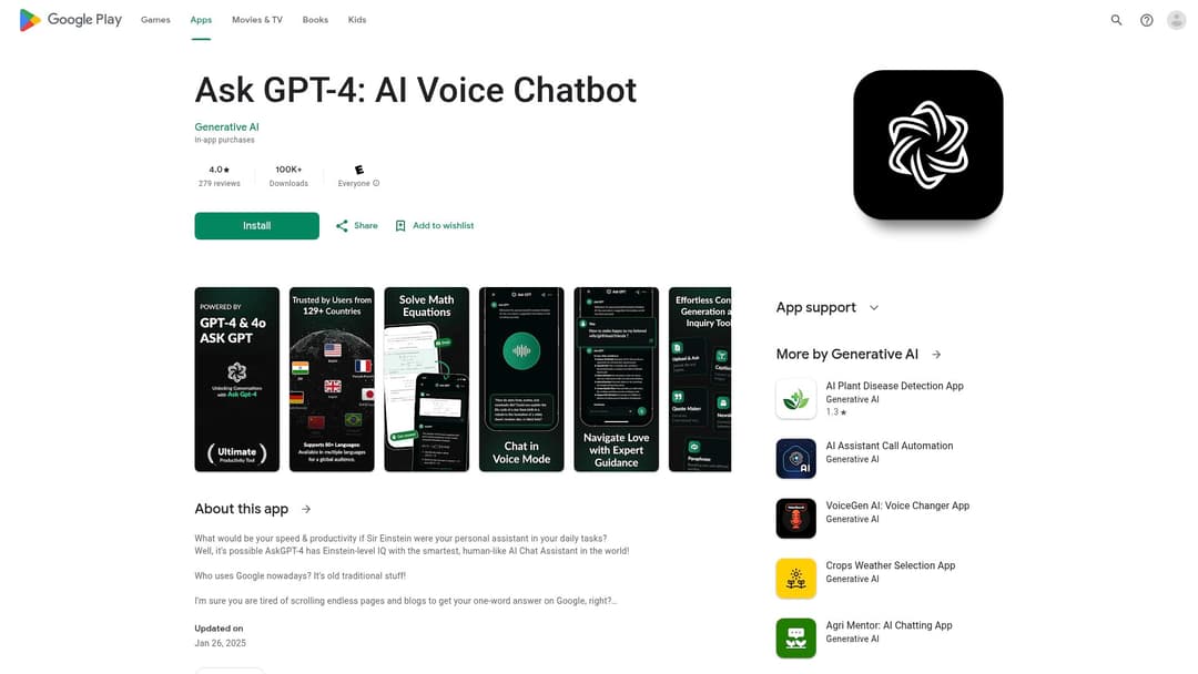 Ask GPT-4: AI Voice Chatbot