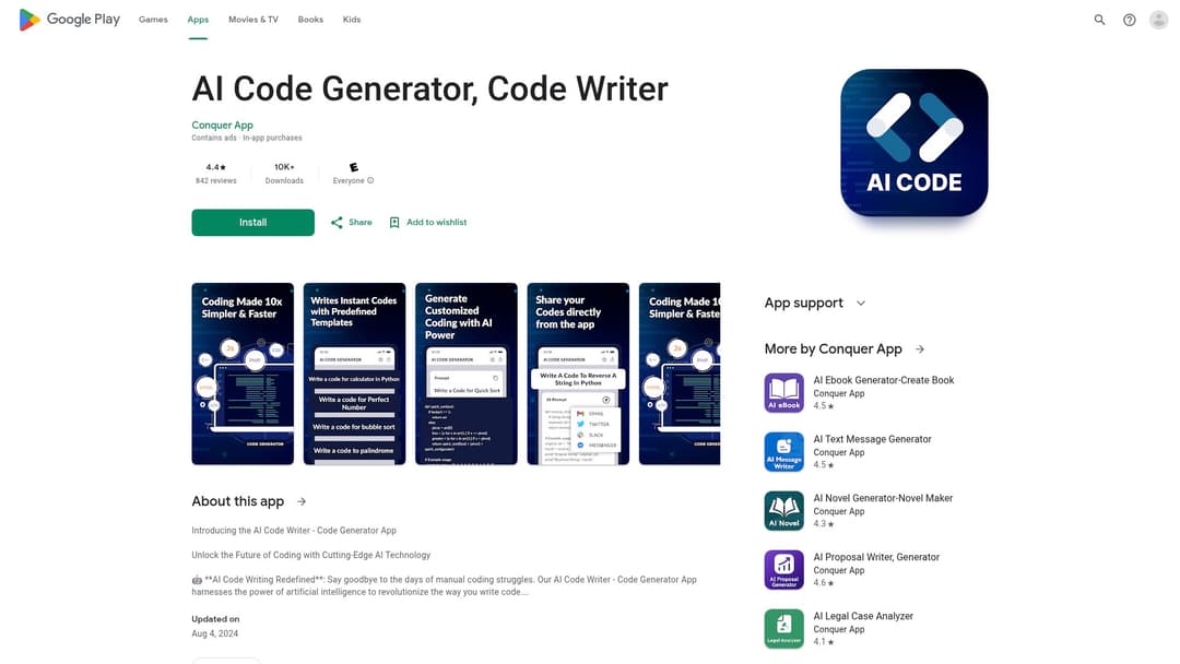 AI Code Generator, Code Writer