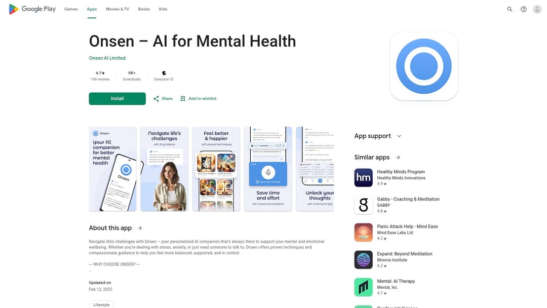 Onsen – AI for Mental Health
