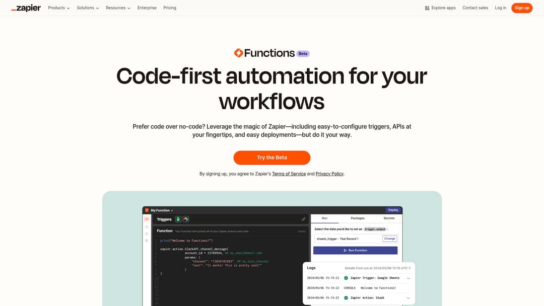 Zapier Functions