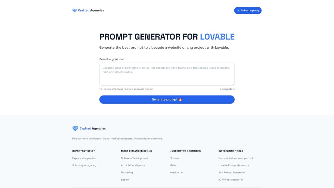 Prompt Generator for Lovable