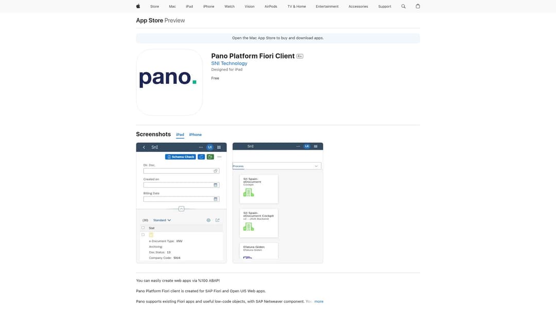 Pano Platform Fiori Client