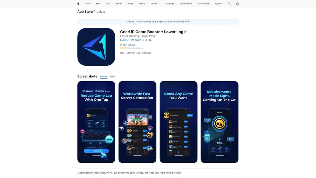 GearUP Game Booster: Lower Lag