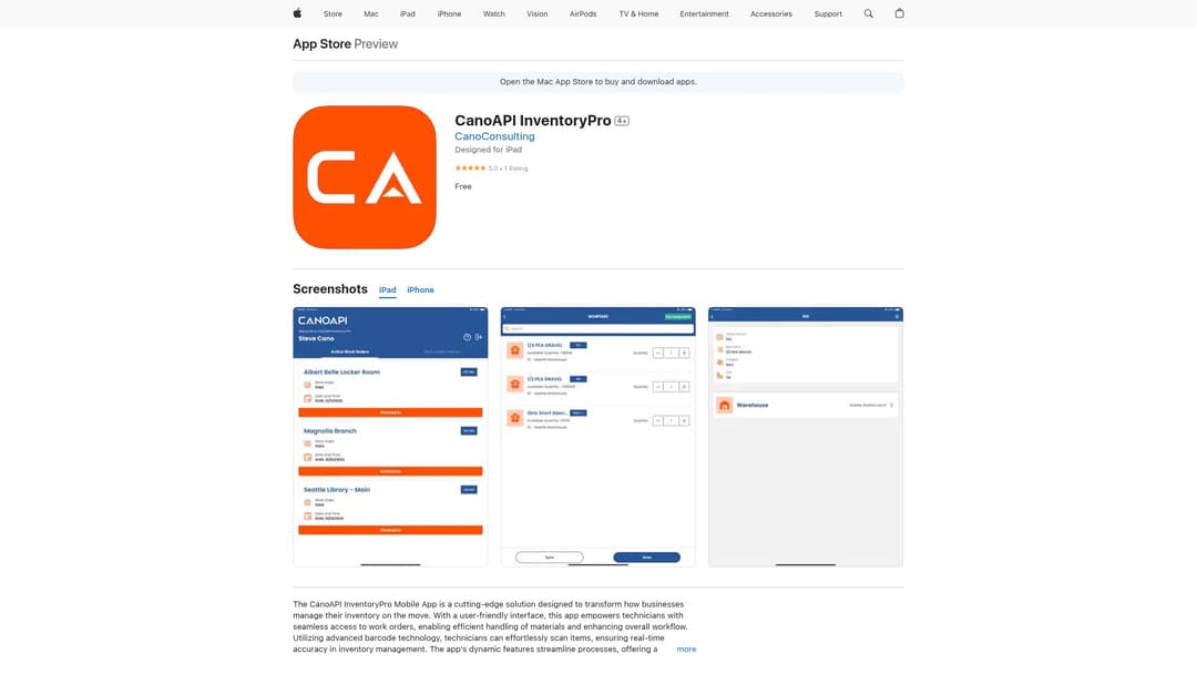 CanoAPI InventoryPro