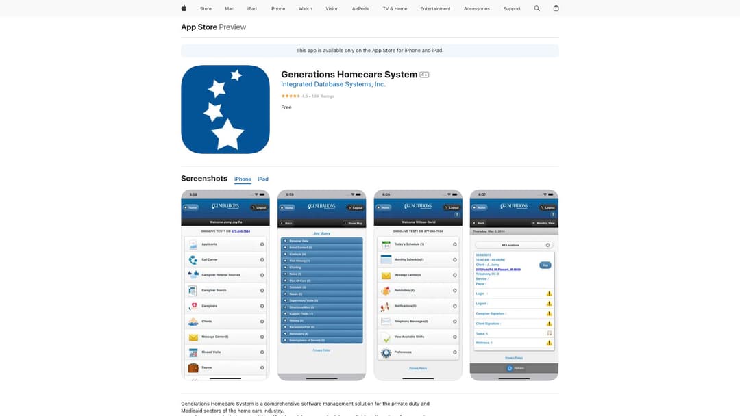 Generations Homecare System