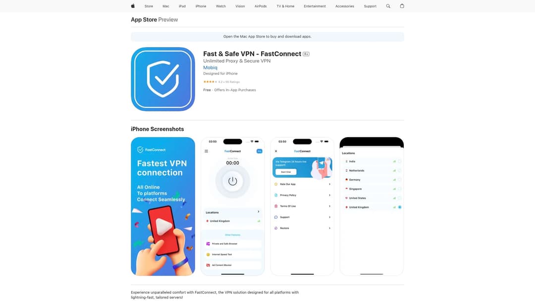 Fast & Safe VPN - FastConnect