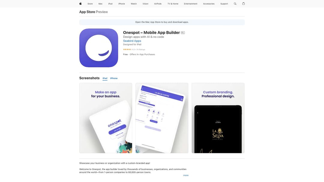Onespot – Mobile App Builder