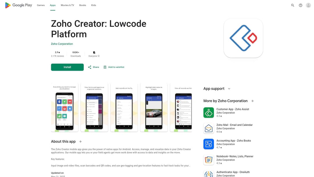 Zoho Creator: Lowcode Platform