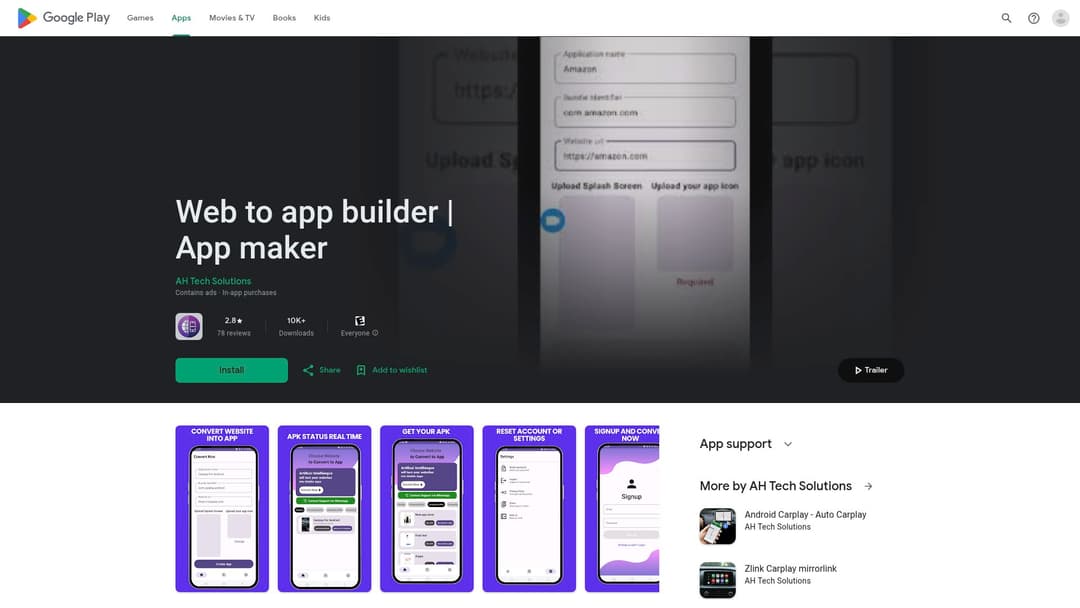 Web to app builder | App maker