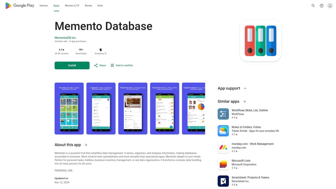 Memento Database