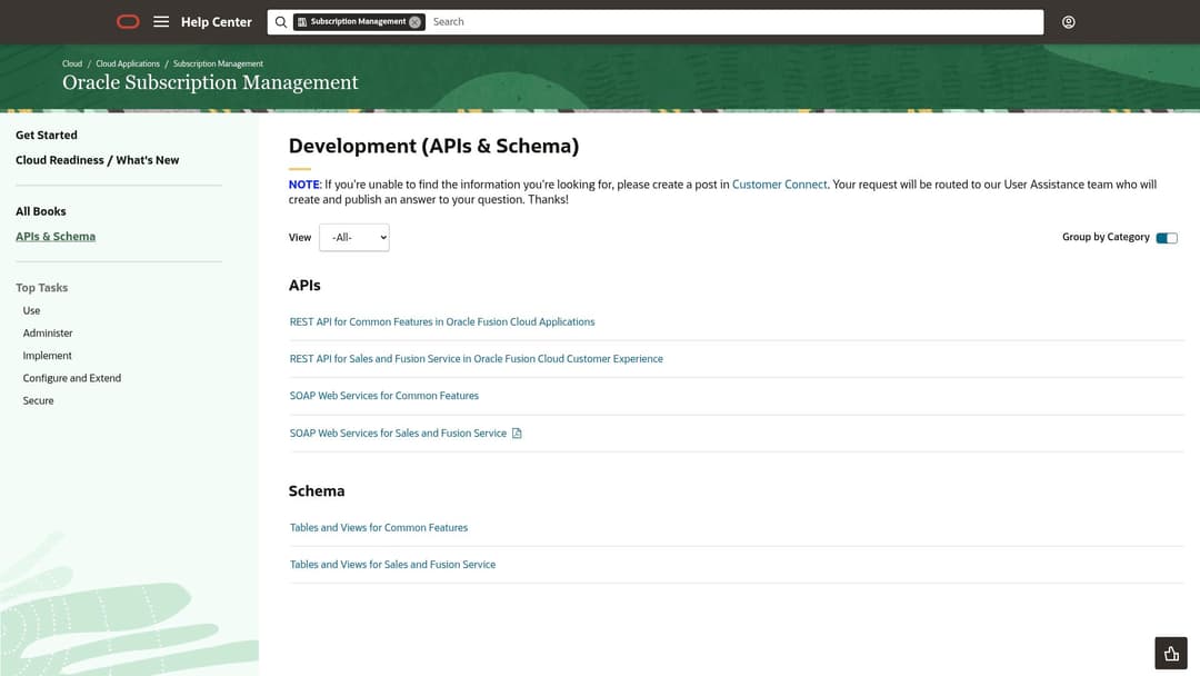 Oracle Subscription Management