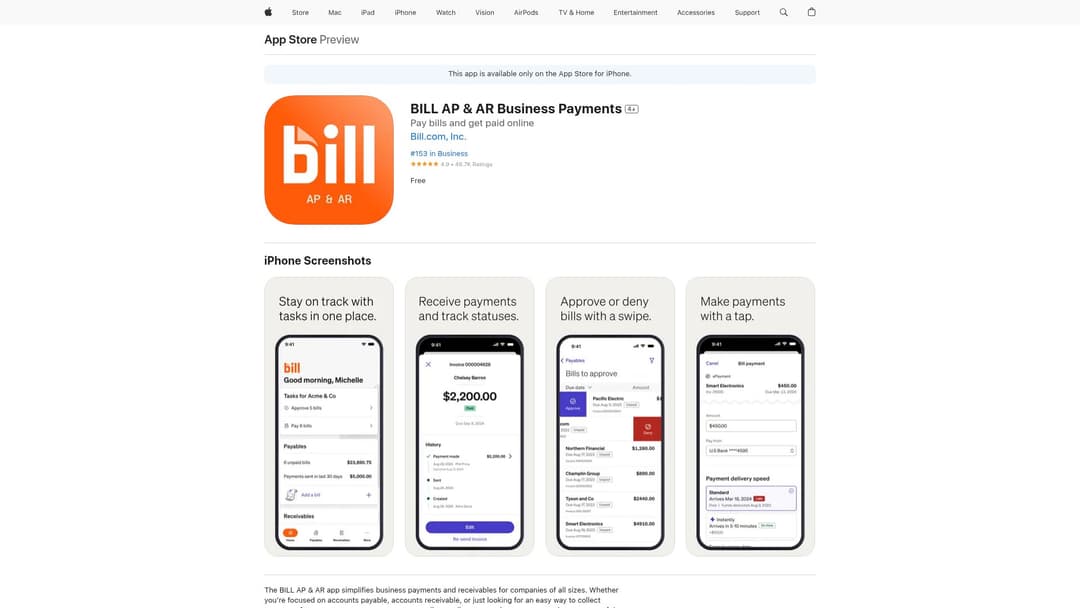 BILL AP & AR Business Payments