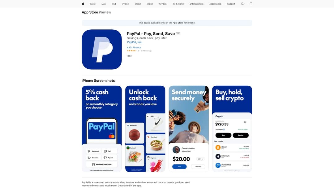PayPal - Pay, Send, Save