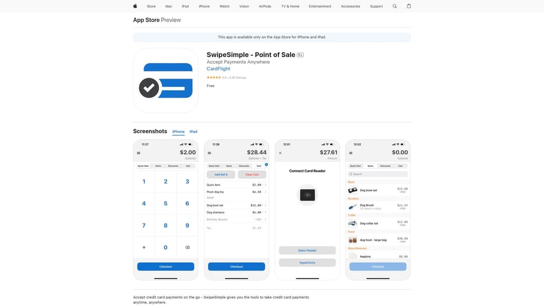 SwipeSimple - Point of Sale