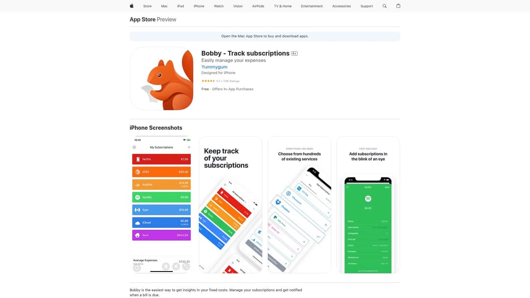 Bobby - Track subscriptions